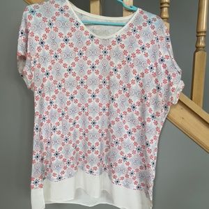 TALBOTS LIGHTWEIGTH FAUX LAYERED TOP SZ SMALL